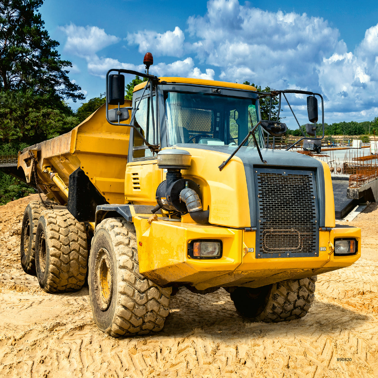 3 x 49 pc Puzzle - Digger at work