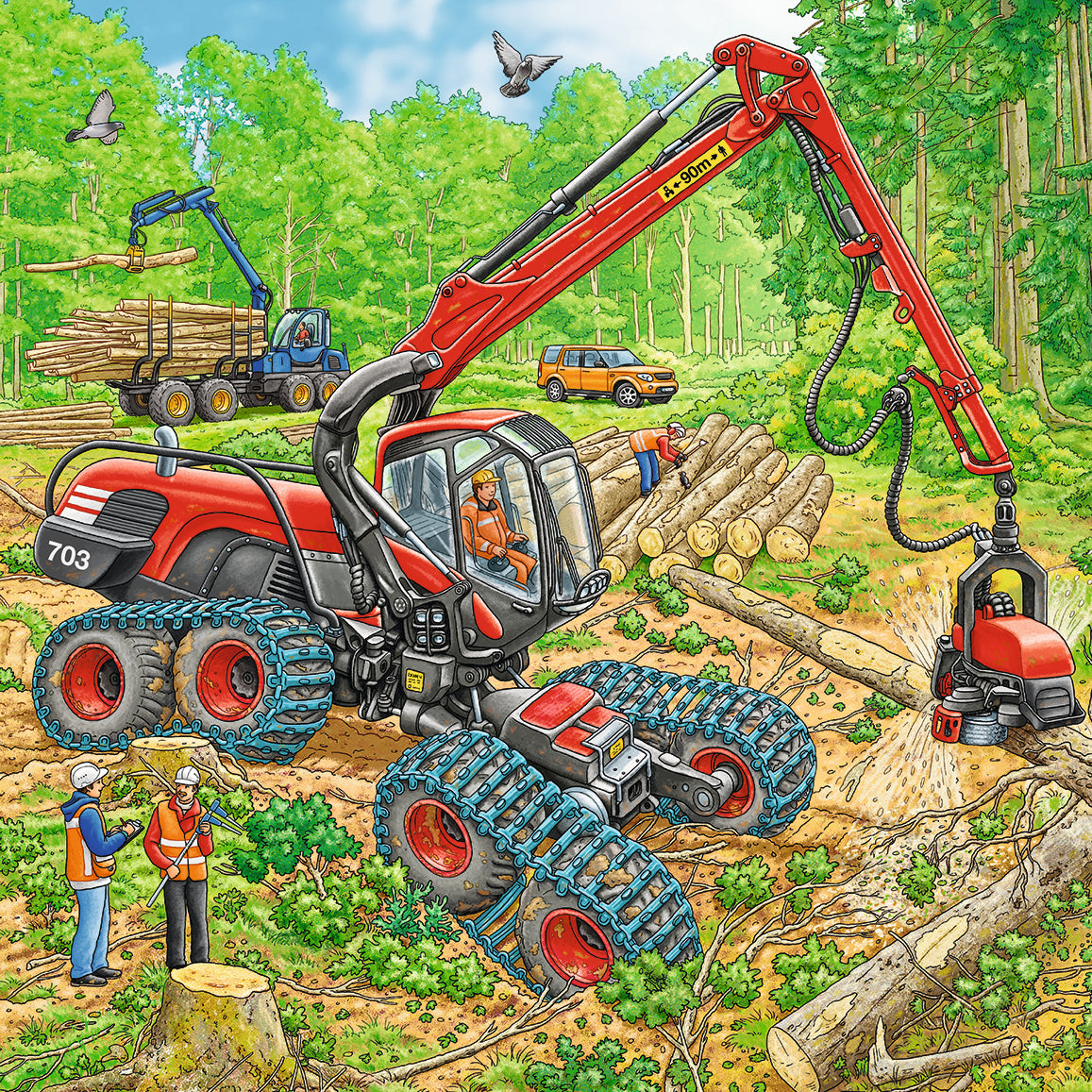 3 x 49 pc Puzzle - Big Machines