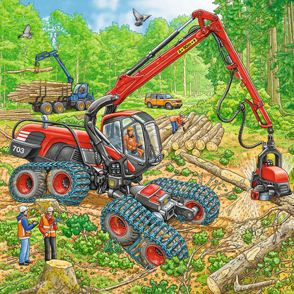 3 x 49 pc Puzzle - Big Machines