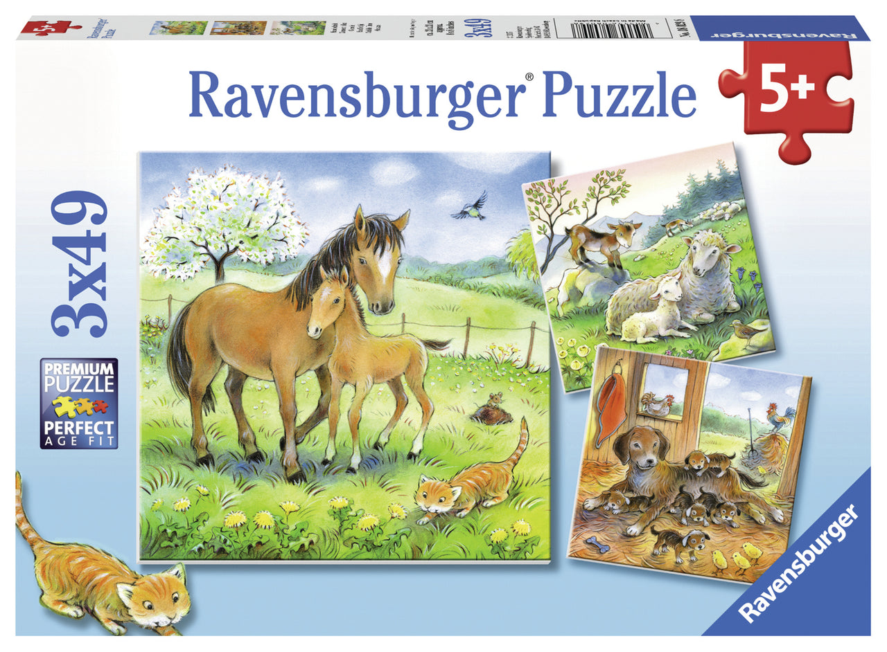 3 x 49 pc Puzzle - Cuddle time