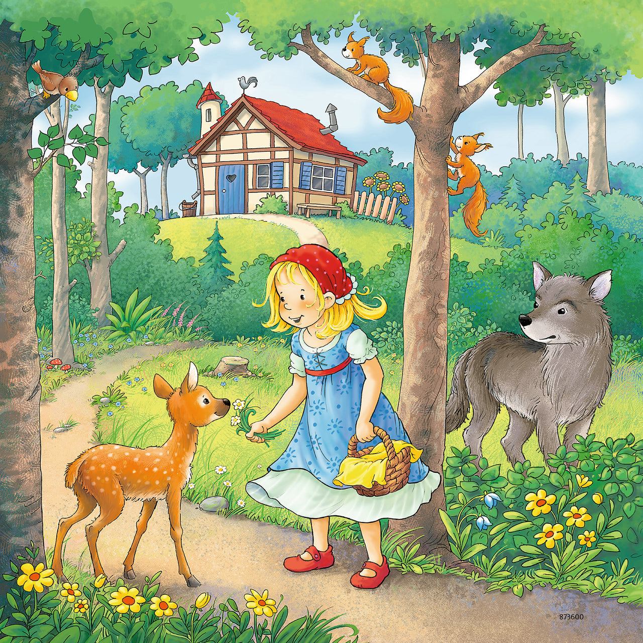 3 x 49 pc Puzzle - Rupunzel, Little Red Riding Hood and The Frog Prince