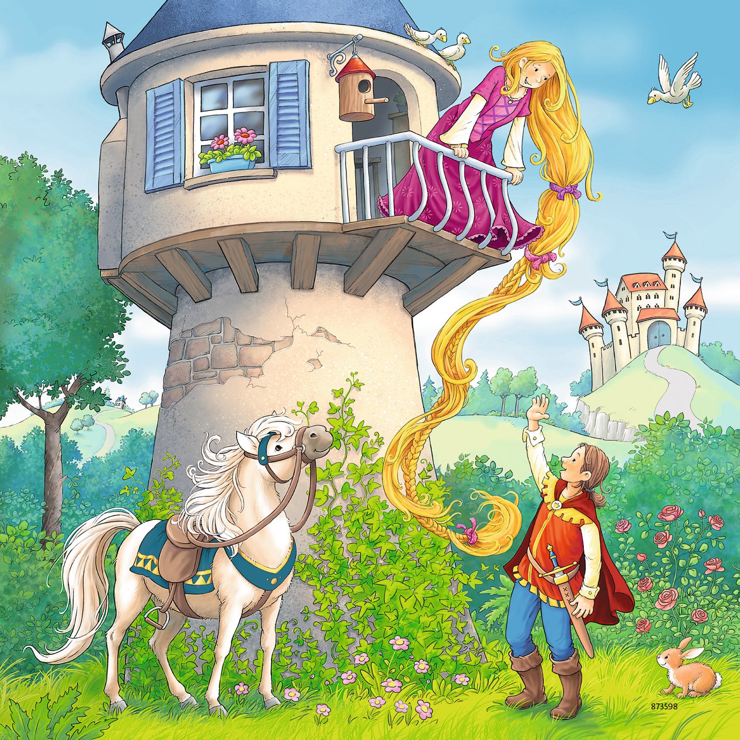 3 x 49 pc Puzzle - Rupunzel, Little Red Riding Hood and The Frog Prince