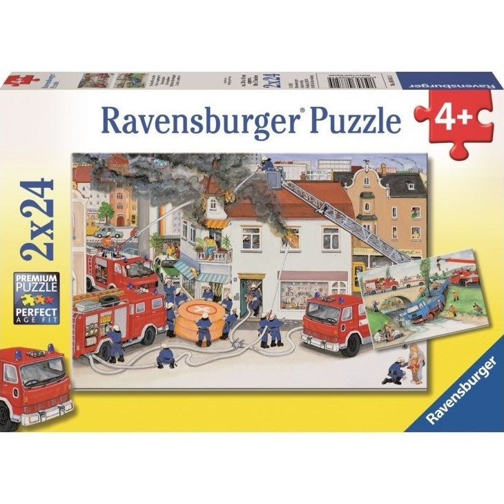 2 x 24 pc Puzzle - With The Fire Brigade