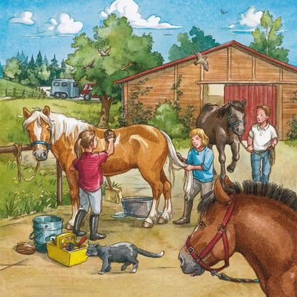 3 x 49 pc Puzzle - A Day With The Horses