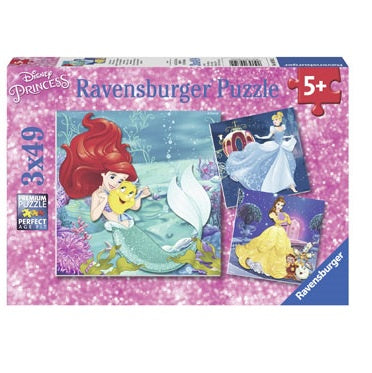 3 x 49 pc Puzzle - Disney Princess Adventure