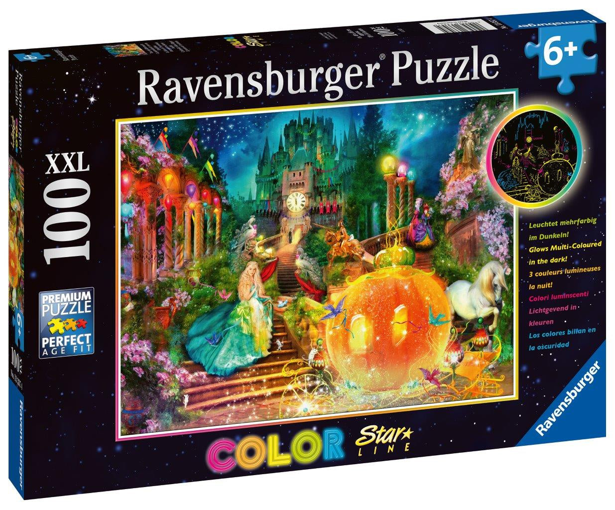 100 pc Puzzle - Cinderella's Glass Slipper Glow in the Dark