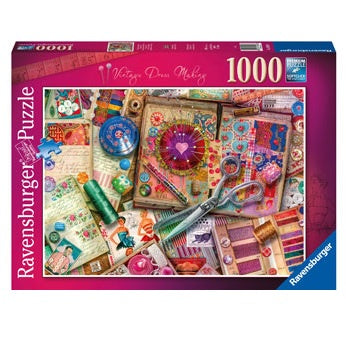 1000 pc Puzzle - Vintage Dress Making