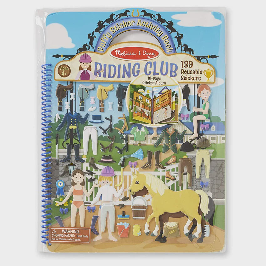 Reusable Puffy Sticker Activity Book - Riding Club