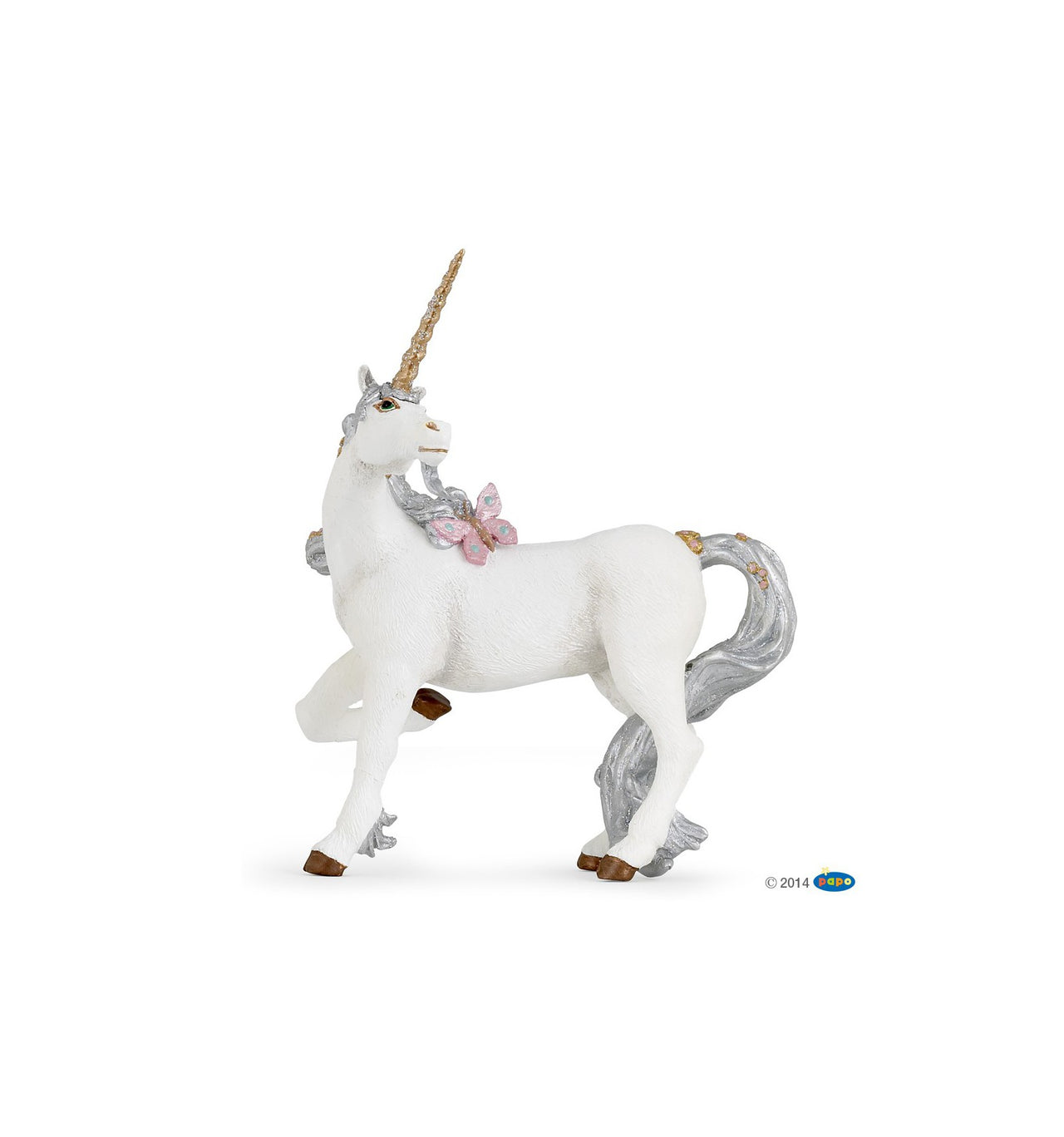 Silver Unicorn Figurine