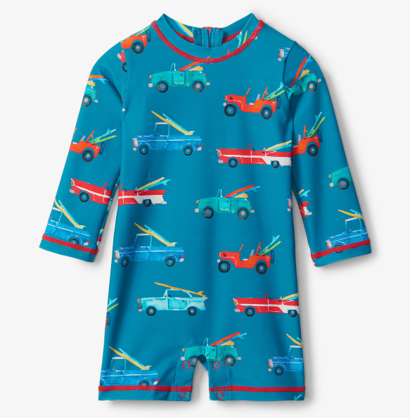 Surf Cars One-piece Rashguard Swimsuit