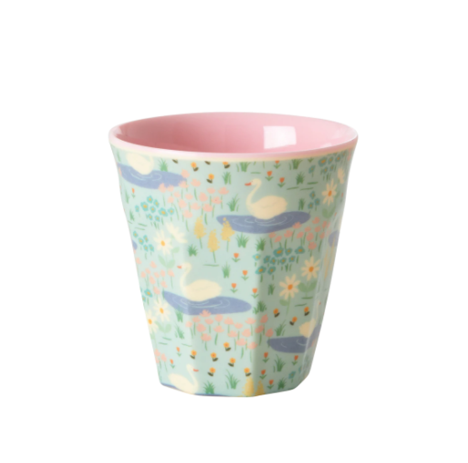 Melamine Kids Cup - Swan Print