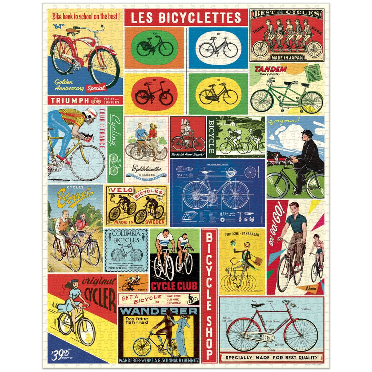 1000 pc Vintage Puzzle - Bicycles