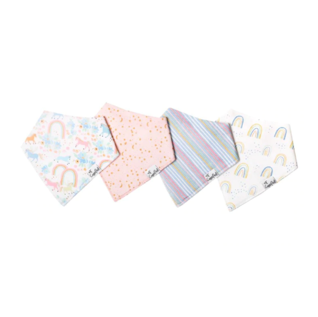 Bandana Bibs 4 Pk - assorted