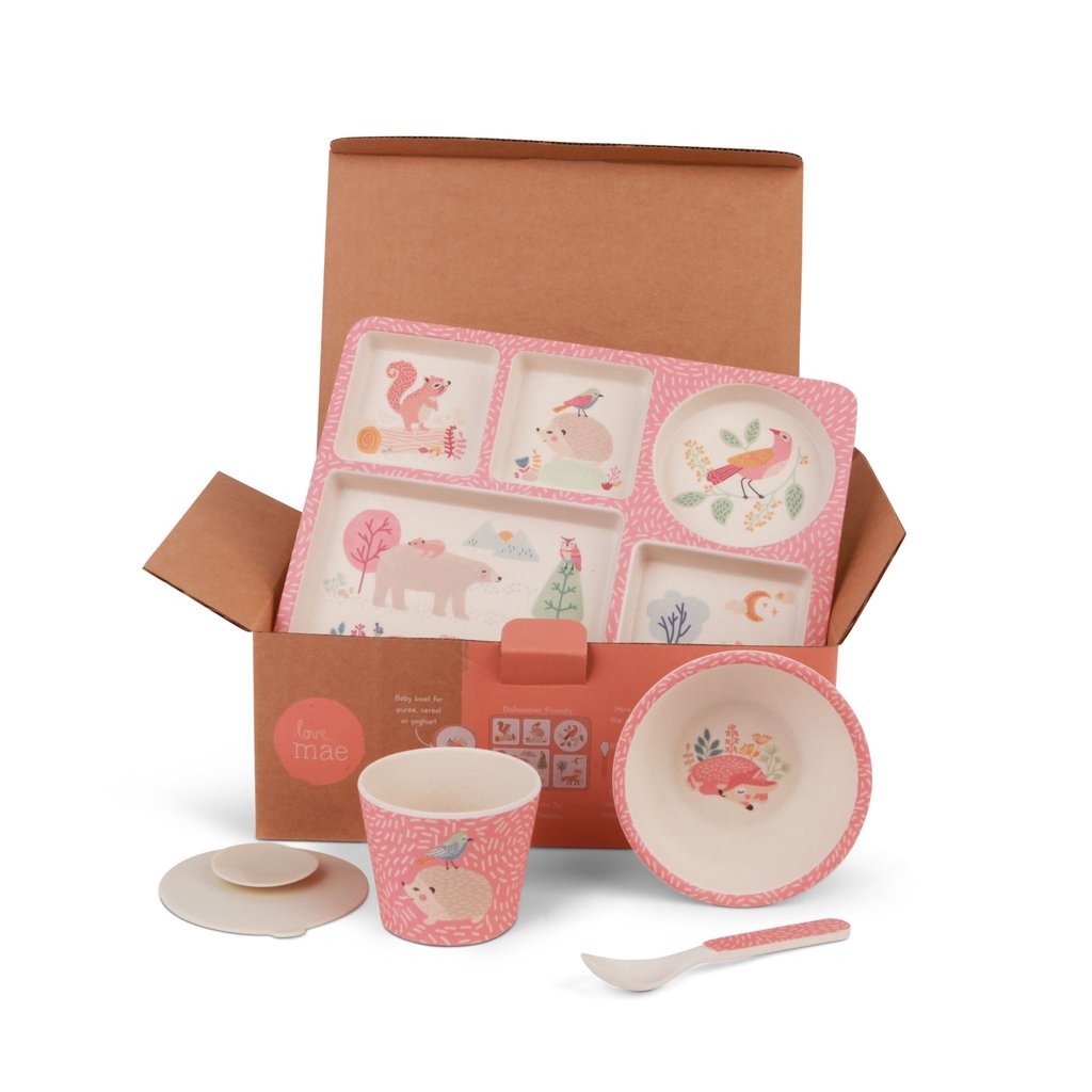 Bamboo Divided Plate Set